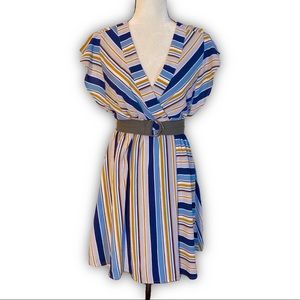 2for1 Last Chance! Monteau Striped Short Sleeved Wrap